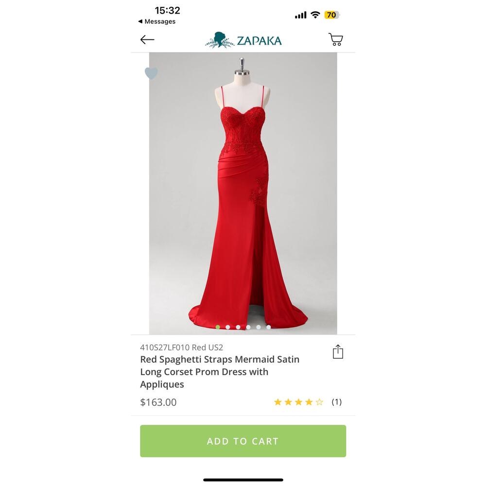 NWT Zapaka red mermaid dress